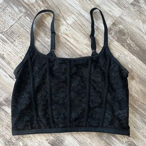 Black sheer tank top